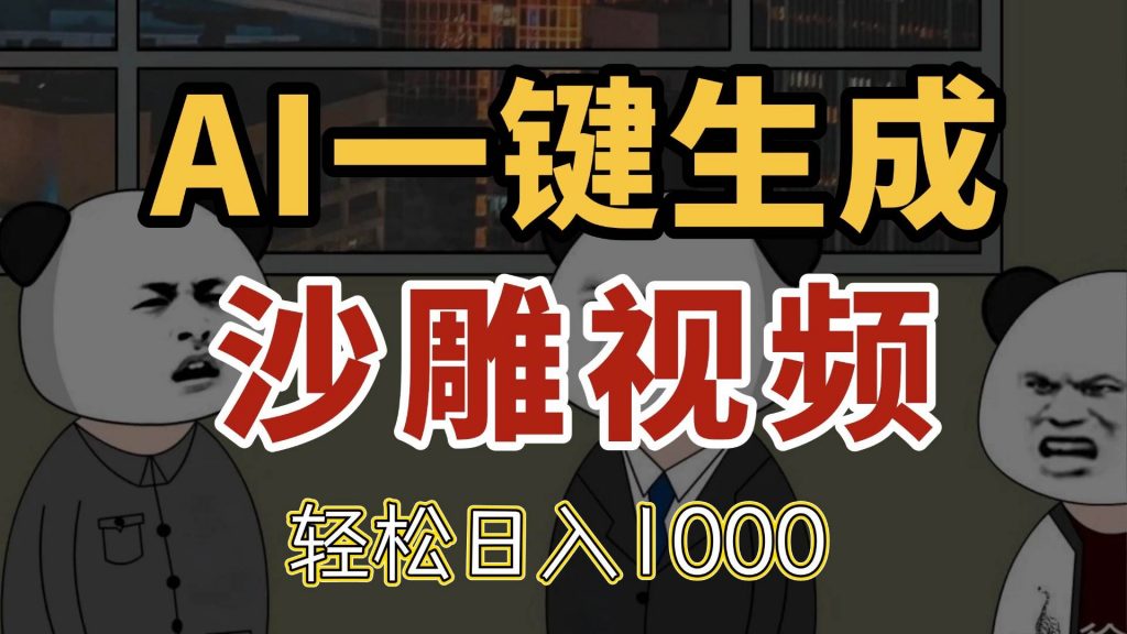 (14756期)AI一键生成沙雕视频,一条视频千万播放,轻松日入1000-副业项目资源网