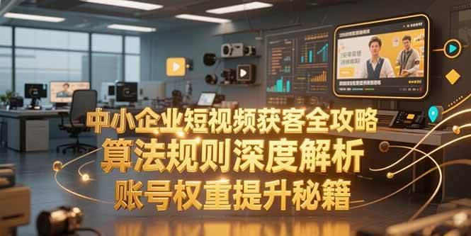 中小企业短视频获客全攻略，算法规则深度解析，账号权重提升秘籍-92资源网