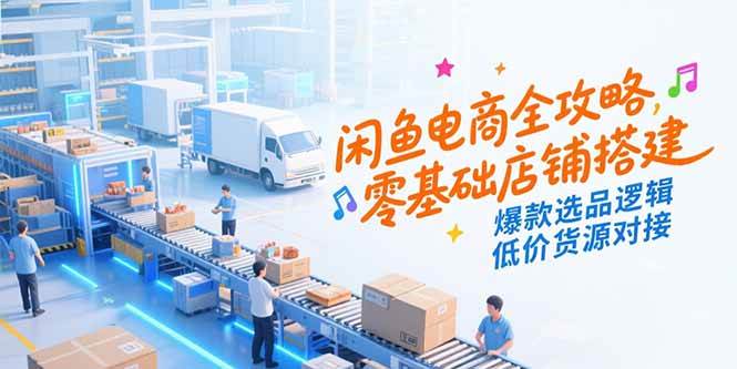 （15325期）闲鱼电商全攻略，零基础店铺搭建，爆款选品逻辑，低价货源对接-92资源网
