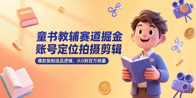 （15326期）童书教辅赛道掘金，账号定位拍摄剪辑，爆款复制选品逻辑，从0到百万销量-92资源网