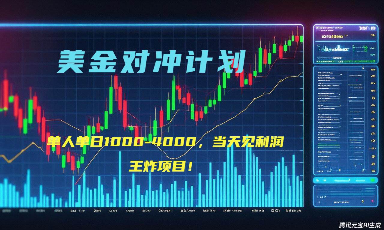 （15333期）2025年最暴力项目“美金先登计划”最新最强对冲战法，每日实际收益1K-4K-92资源网