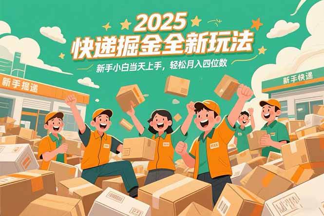 （15244期）2025快递掘金全新玩法，新手小白当天上手，轻松月入四位数！-92资源网