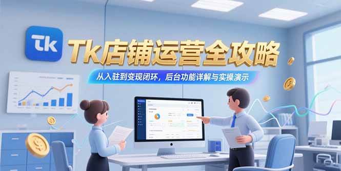（15345期）Tk店铺运营全攻略，从入驻到变现闭环，后台功能详解与实操演示-92资源网