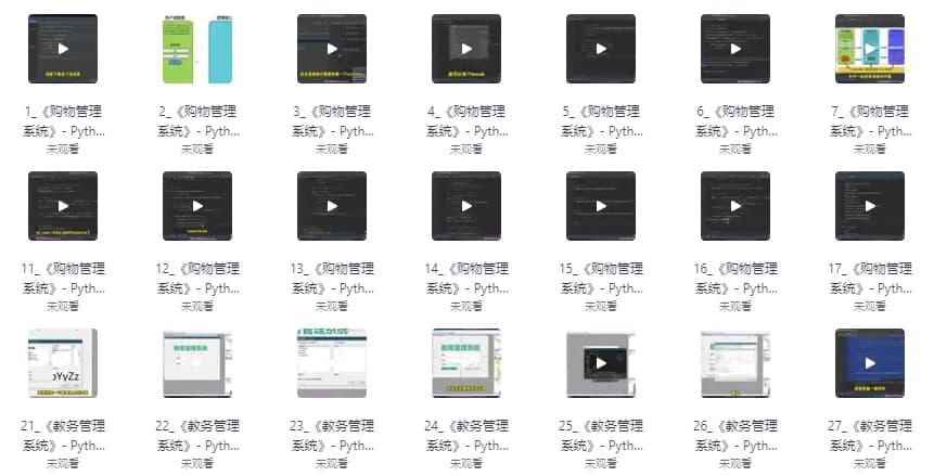 小飞有点东西，3门python实战课（购物管理系统、教务管理系统、在线聊天室）-副业项目资源网