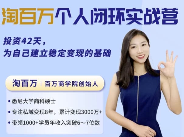 42天个人商业闭环实战营，从方法到思维，建立你的商业全局观-副业项目资源网