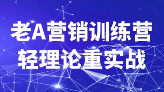 老A营销训练营轻理论重实战-副业项目资源网