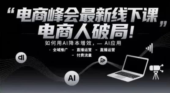 电商峰会最新线下课，电商人破局！-副业项目资源网