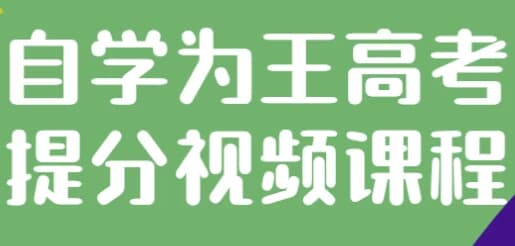 自学为王高考提分视频课程-副业项目资源网
