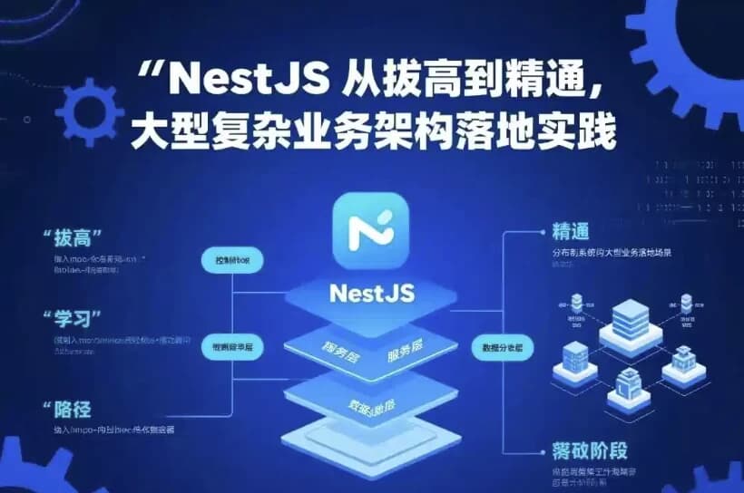 NestJS 从拔高到精通，大型复杂业务架构落地实践-副业项目资源网