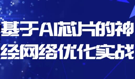 基于AI芯片的神经网络优化实战-副业项目资源网