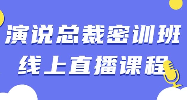 演说总裁密训班线上直播课程-副业项目资源网