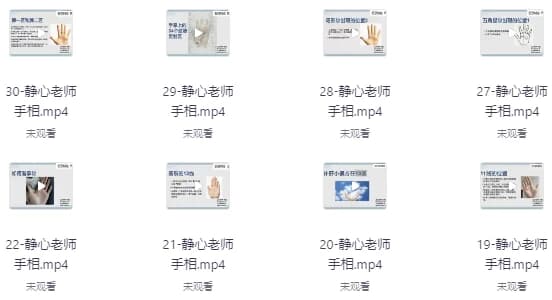 静心老师观手看健康课程-副业项目资源网