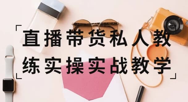 直播带货私人教练实操实战教学-副业项目资源网
