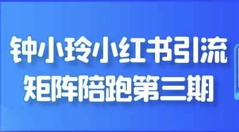 钟小玲小红书引流矩阵陪跑第三期-副业项目资源网