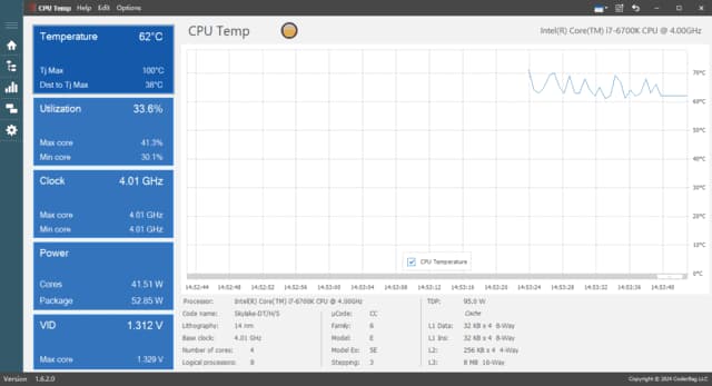 CPU Temp(实时监测CPU温度软件) v1.8.0.0 便携版-副业项目资源网