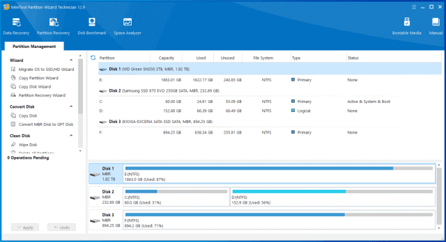 MiniTool Partition Wizard Technician(磁盘分区工具) v13.0 便携版-副业项目资源网