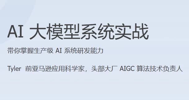 AI大模型系统实战（完结）-副业项目资源网