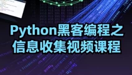 Python黑客编程之信息收集视频课程-副业项目资源网