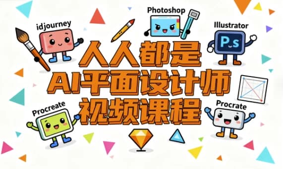人人都是AI平面设计师视频课程-副业项目资源网