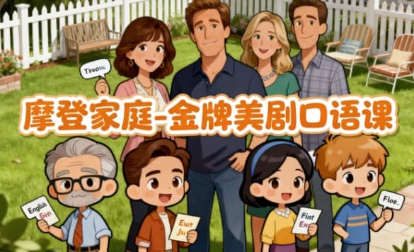 摩登家庭-金牌美剧口语课-副业项目资源网