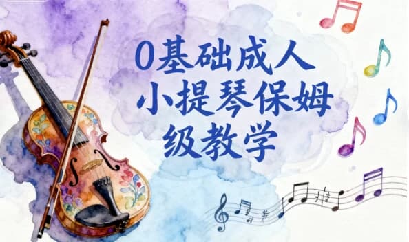 0基础成人小提琴保姆级教学-副业项目资源网
