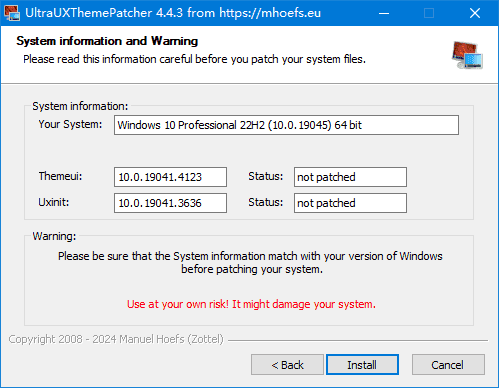 UltraUXThemePatcher(Win11主题破解限制工具) v4.5.0-副业项目资源网