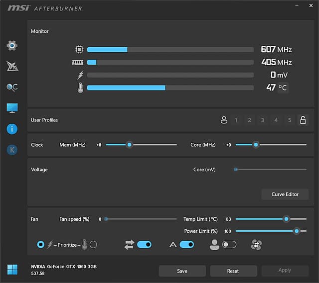 MSI Afterburner(微星显卡超频软件) v4.6.6.16757 最新版-副业项目资源网
