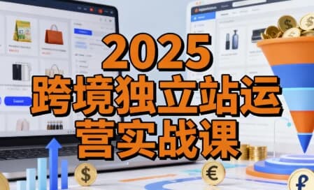 2025跨境独立站运营实战课，建站搭建+流量获取+转化优化三大核心模块精讲-副业项目资源网