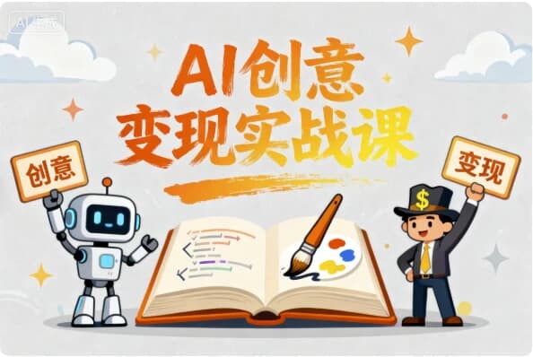 AI创意变现实战课 用人工智能让灵感变现金-副业项目资源网