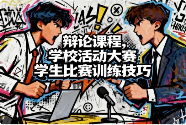 辩论课程，学校活动大赛学生比赛训练技巧-副业项目资源网