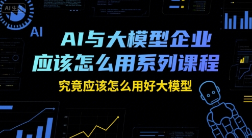 AI与大模型企业应该怎么用系列课程，究竟应该怎么用好大模型-副业项目资源网