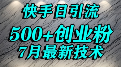创业粉怎么打？快手精准引流创业粉，宝妈群体日进500+精准流量-副业项目资源网