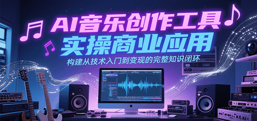 AI音乐创作工具实操商业应用，构建从技术入门到变现的完整知识闭环-副业项目资源网