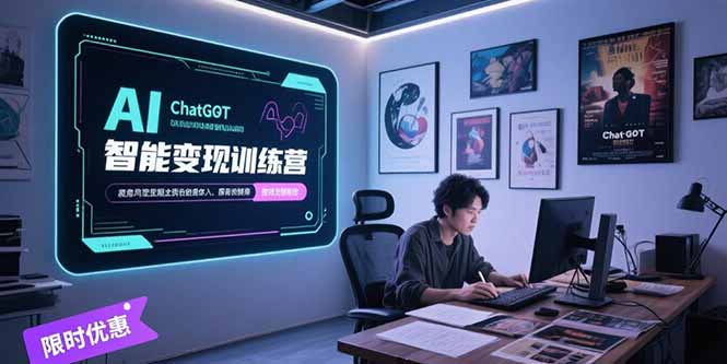 AI智能变现训练营，ChatGPT写作变现，电影解说制作，图文带货方法论-副业项目资源网