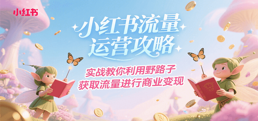 小红书流量运营攻略，实战教你利用野路子获取流量进行商业变现-副业项目资源网