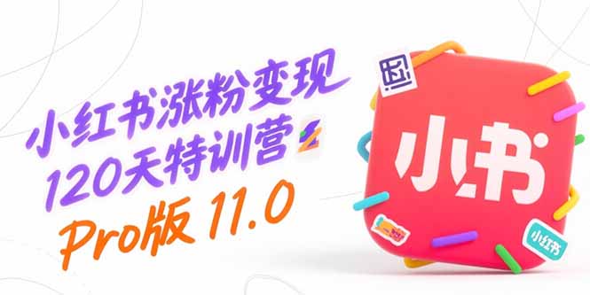 小红书涨粉变现120天特训营Pro版11.0：从0到1掌握平台运营,内容制作和变现-副业项目资源网