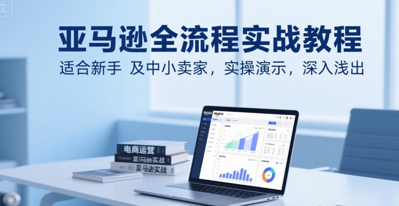 亚马逊全流程实战教程，适合新手及中小卖家，实操演示，深入浅出-副业项目资源网