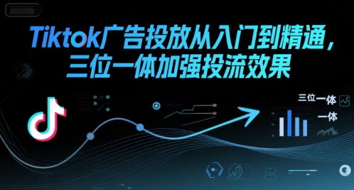 Tiktok广告投放从入门到精通，三位一体加强投流效果-副业项目资源网