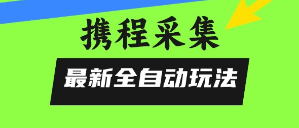 携程信息采集全自动玩法，0风控，无脑开干【揭秘】-副业项目资源网