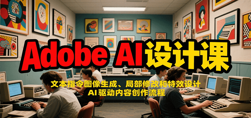 Adobe AI设计课：文本指令图像生成、局部修改和特效设计，AI驱动内容创作流程-副业项目资源网