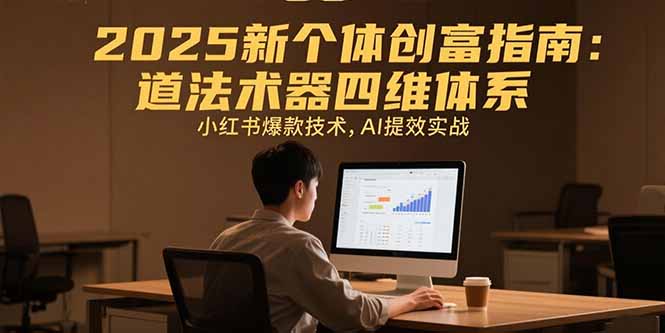 2025新个体创富指南：道法术器四维体系，小红书爆款技术，AI提效实战-副业项目资源网