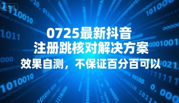 0725最新抖音注册跳核对解决方案，效果自测，不保证百分百可以-副业项目资源网