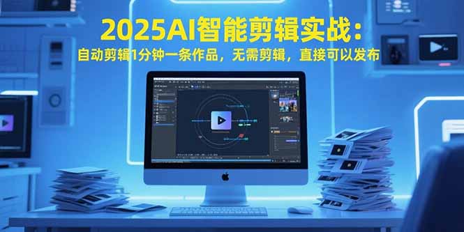 2025AI智能剪辑实战：自动剪辑1分钟一条作品，无需剪辑，直接可以发布-副业项目资源网
