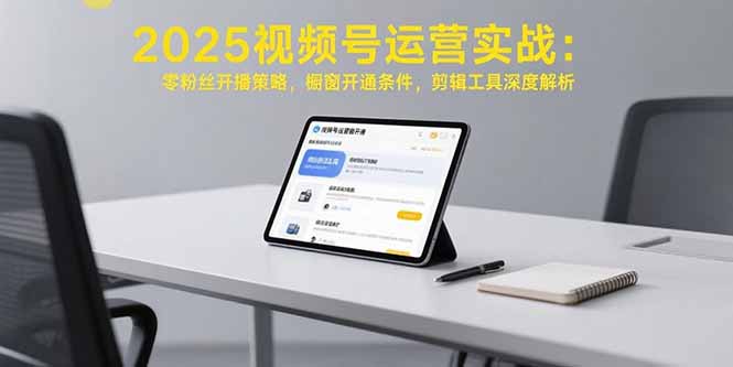 2025视频号运营实战：零粉丝开播策略，橱窗开通条件，剪辑工具深度解析-副业项目资源网
