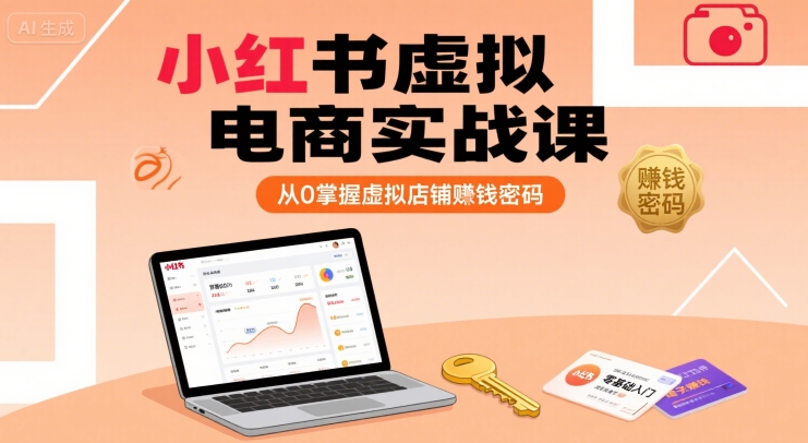 小红书虚拟电商实战课，从0掌握虚拟店铺賺钱密码-副业项目资源网