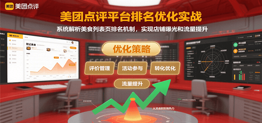 美团点评平台排名优化实战，系统解析美食列表页排名机制，实现店铺曝光和流量提升-副业项目资源网