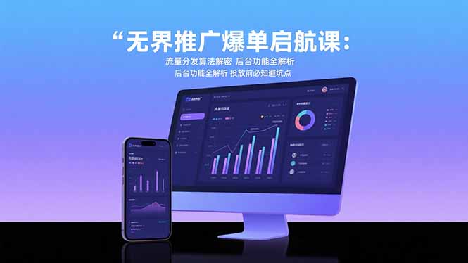 无界推广爆单启航课：流量分发算法解密 后台功能全解析 投放前必知避坑点-副业项目资源网