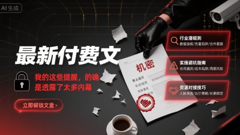 最新付费文：我的这些提醒，的确是透露了太多内幕-副业项目资源网