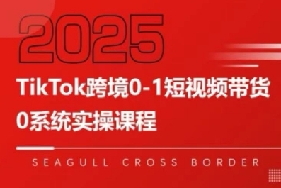 TikTok跨境0-1短视频带货，系统拆解TikTok跨境带货全链路，实现跨境可持续盈利-副业项目资源网