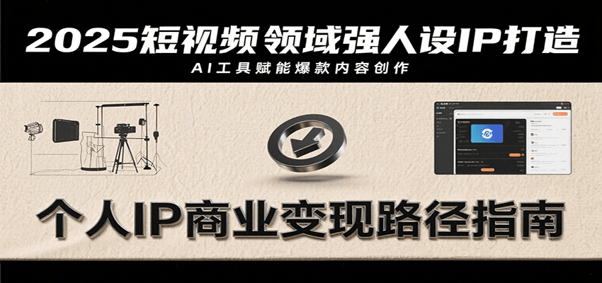 2025短视频领域强人设IP打造，结合爆款案例与AI工具应用，从个人出镜到商业成交转化-副业项目资源网